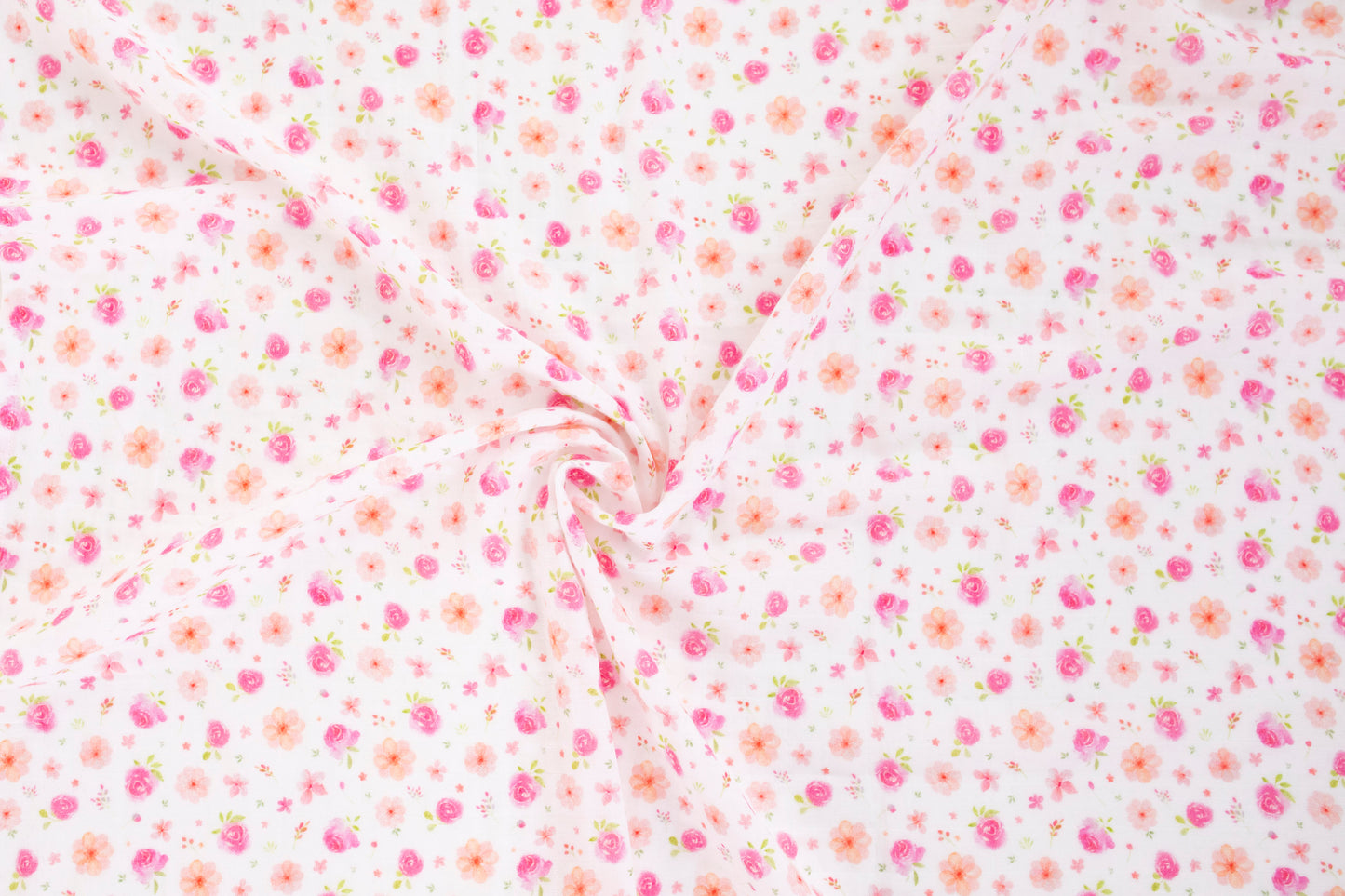 Peachy Pink Blossom Muslin Swaddle